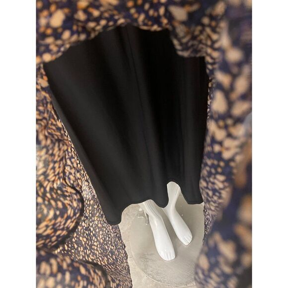 Mint Velvet Multicolored Long Sleeve Piper Mesh Midi Dress Size 10 - Picture 7 of 10